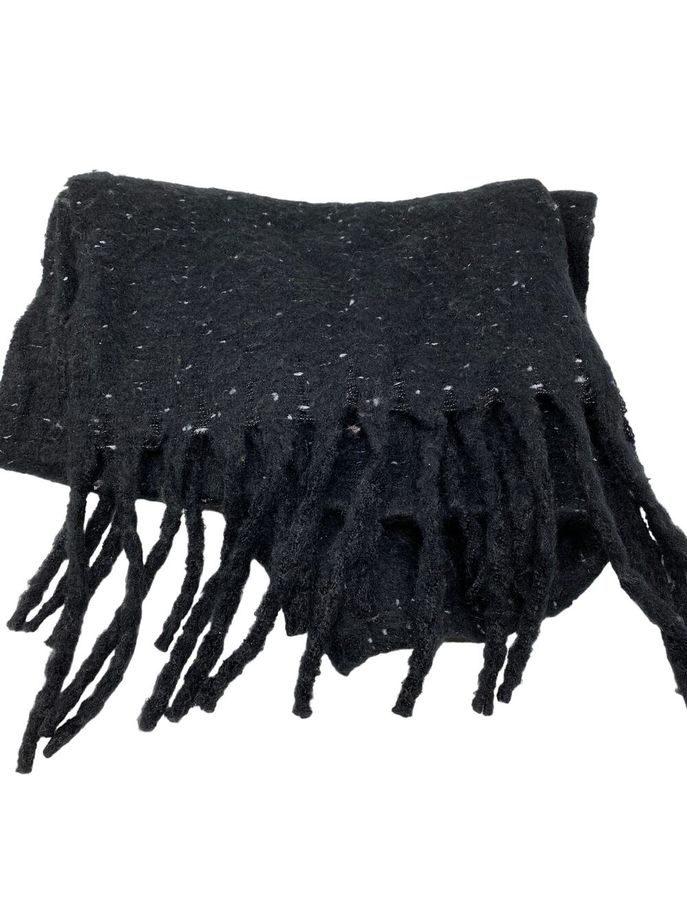 BP Women's One Size Black Scarf Splatter Tasseled New